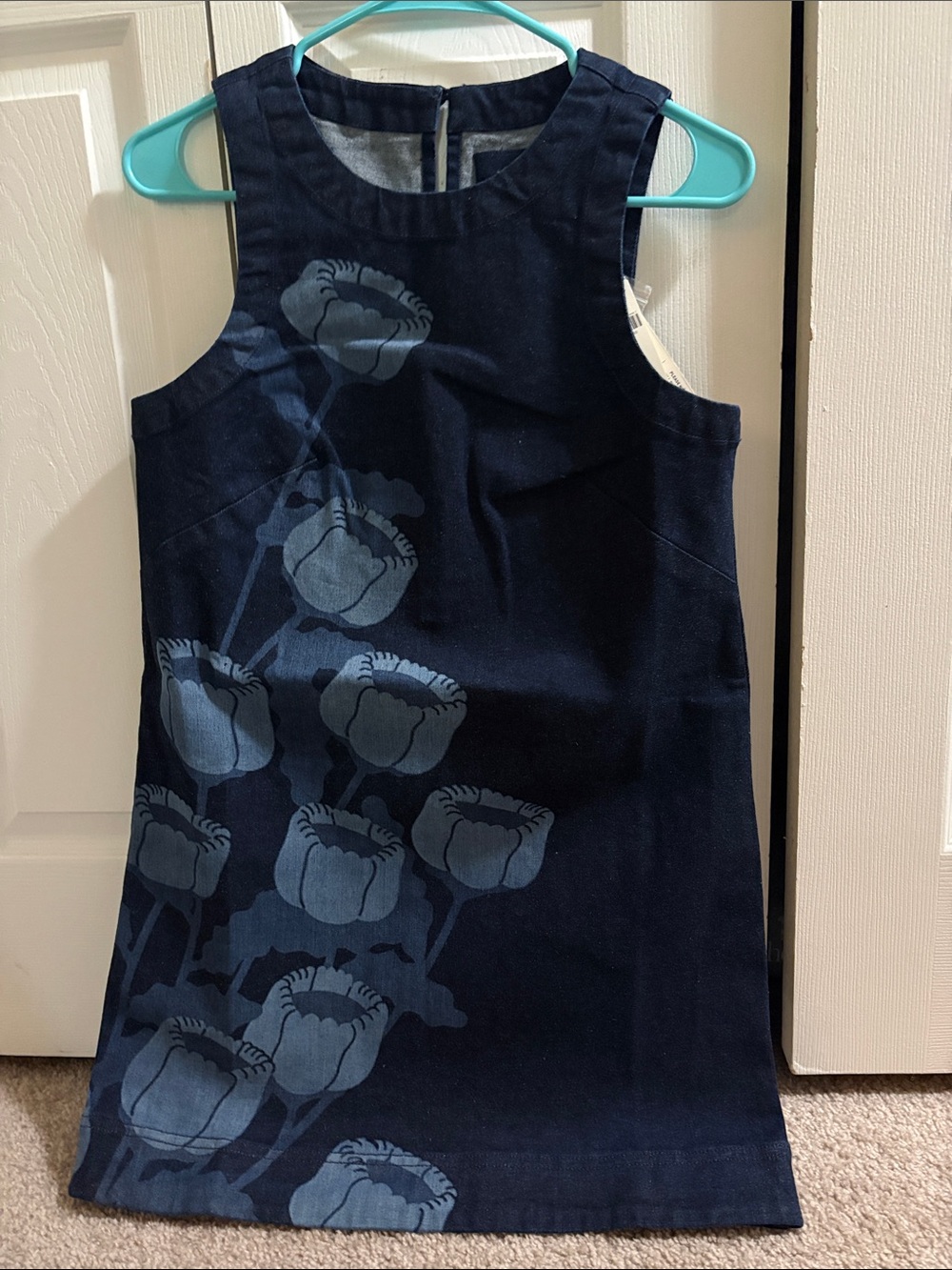 Maeve Navy Tank Dress with Slate-Blue Floral Print